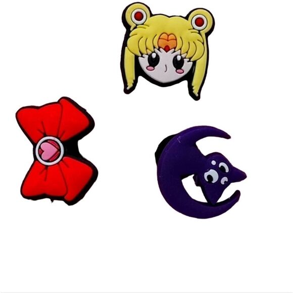 Sailor Moon 3 PC Croc Charm Jibitz Set - Picture 1 of 5